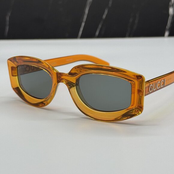 NEW GUCCI SUNGLASSES GG1719S 005 ORANGE GRAY EYEWEAR main image 9